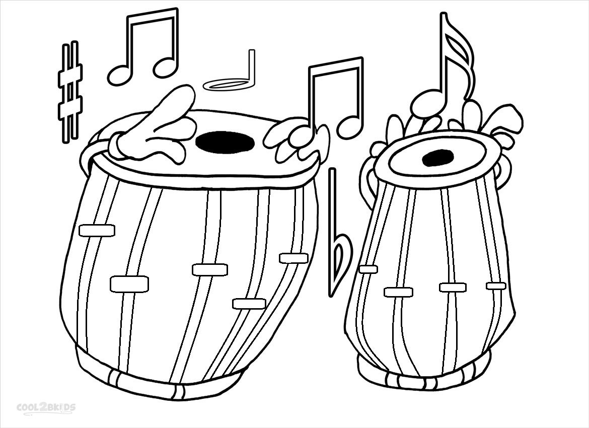 1170x850 Coloring Book Pages Musical Instruments New Printable Music Note