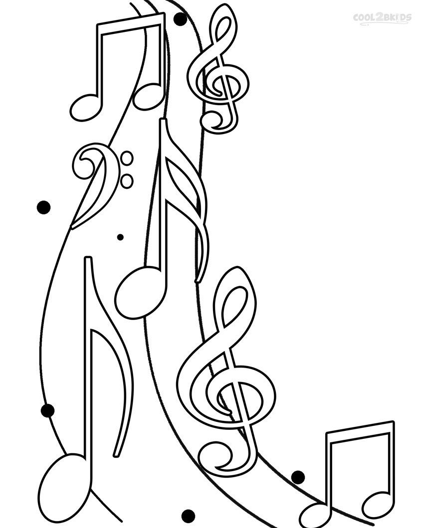 850x1060 Printable Music Note Coloring Pages For Kids Cool2bkids
