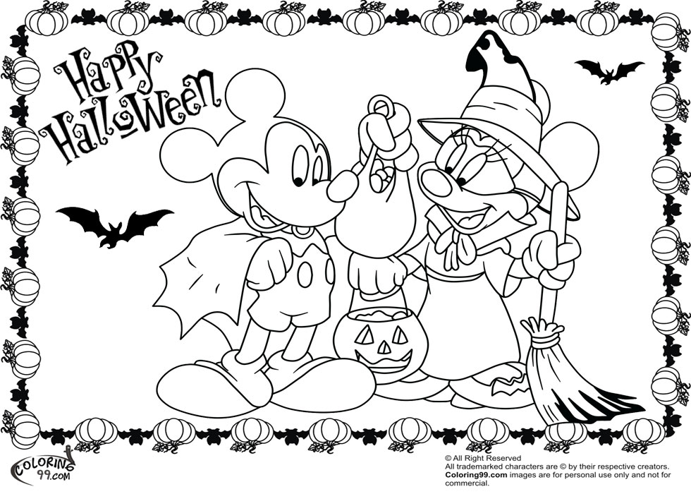 980x700 Mickey Halloween Coloring Pages Mickey Mouse Halloween Coloring
