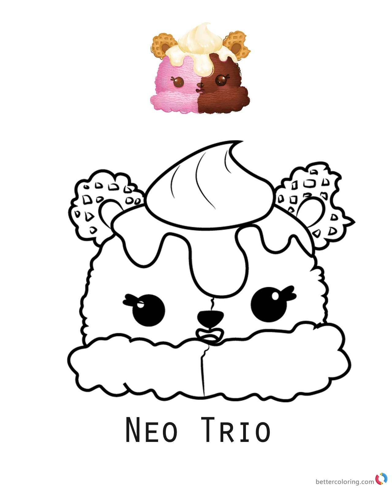 1280x1600 Num Noms Coloring Pages Neo Trio Free Printable Coloring Pages