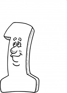 217x300 Coloring Pages Of Number 1 For Preschoolers