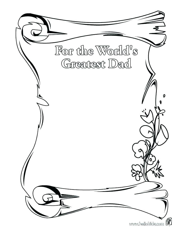 728x941 Number 1 Dad Coloring Pages
