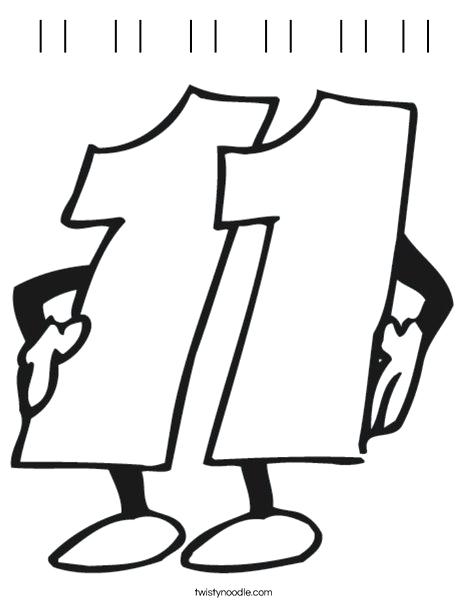 468x605 Number 11 Coloring Page Number Eleven Coloring Page Numbers 11 20
