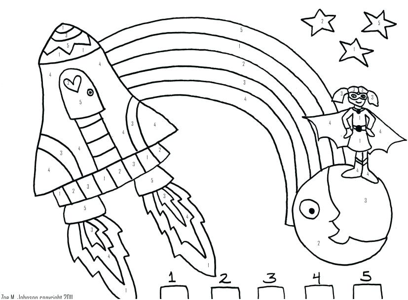 827x609 Color By Numbers Coloring Pages
