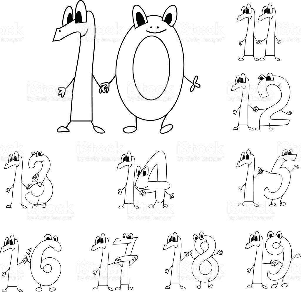 1024x994 Number 13 Coloring Page