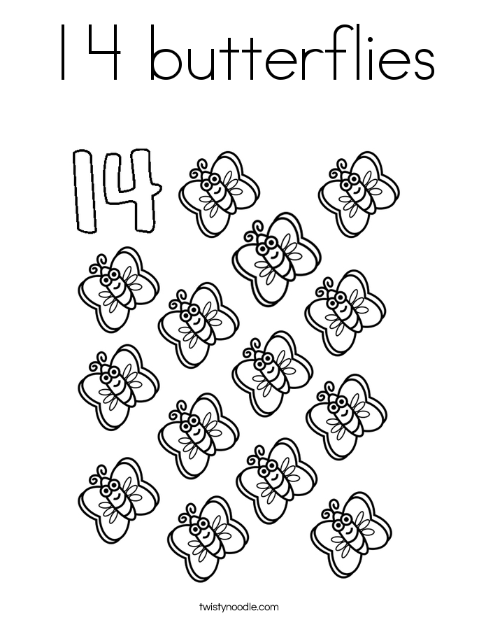 685x886 Number 14 Coloring Pages