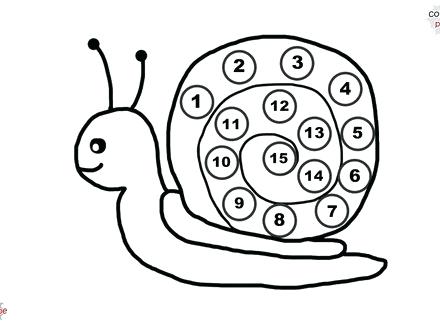 440x330 Number 15 Coloring Page Snail Coloring Page Learning Numbers 1