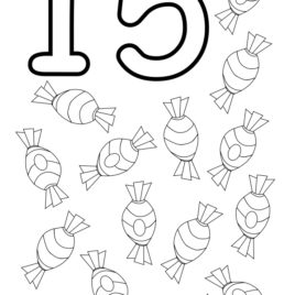268x268 Coloring Page Of Number 15 Archives