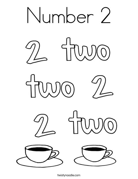 468x605 Number 2 Coloring Page