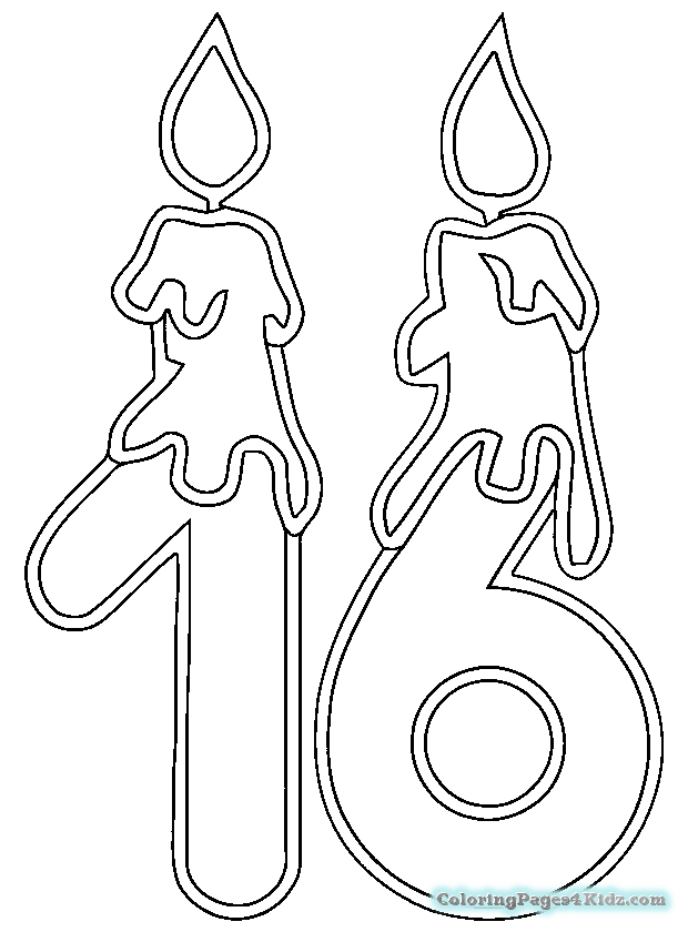 620x840 Printable Number 16 Coloring Page Coloring Pages For Kids