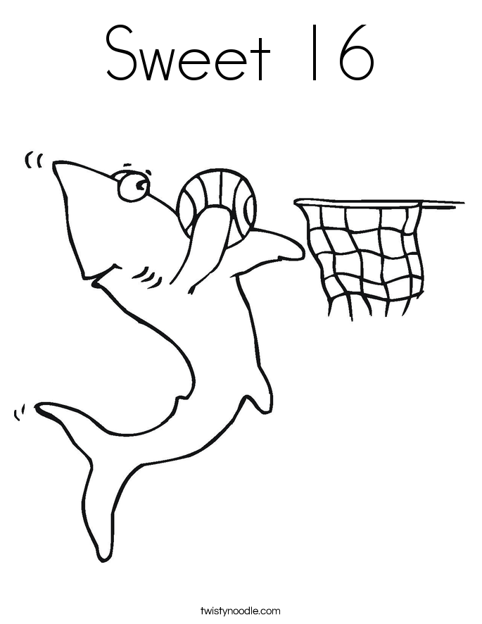 685x886 Sweet 16 Coloring Page