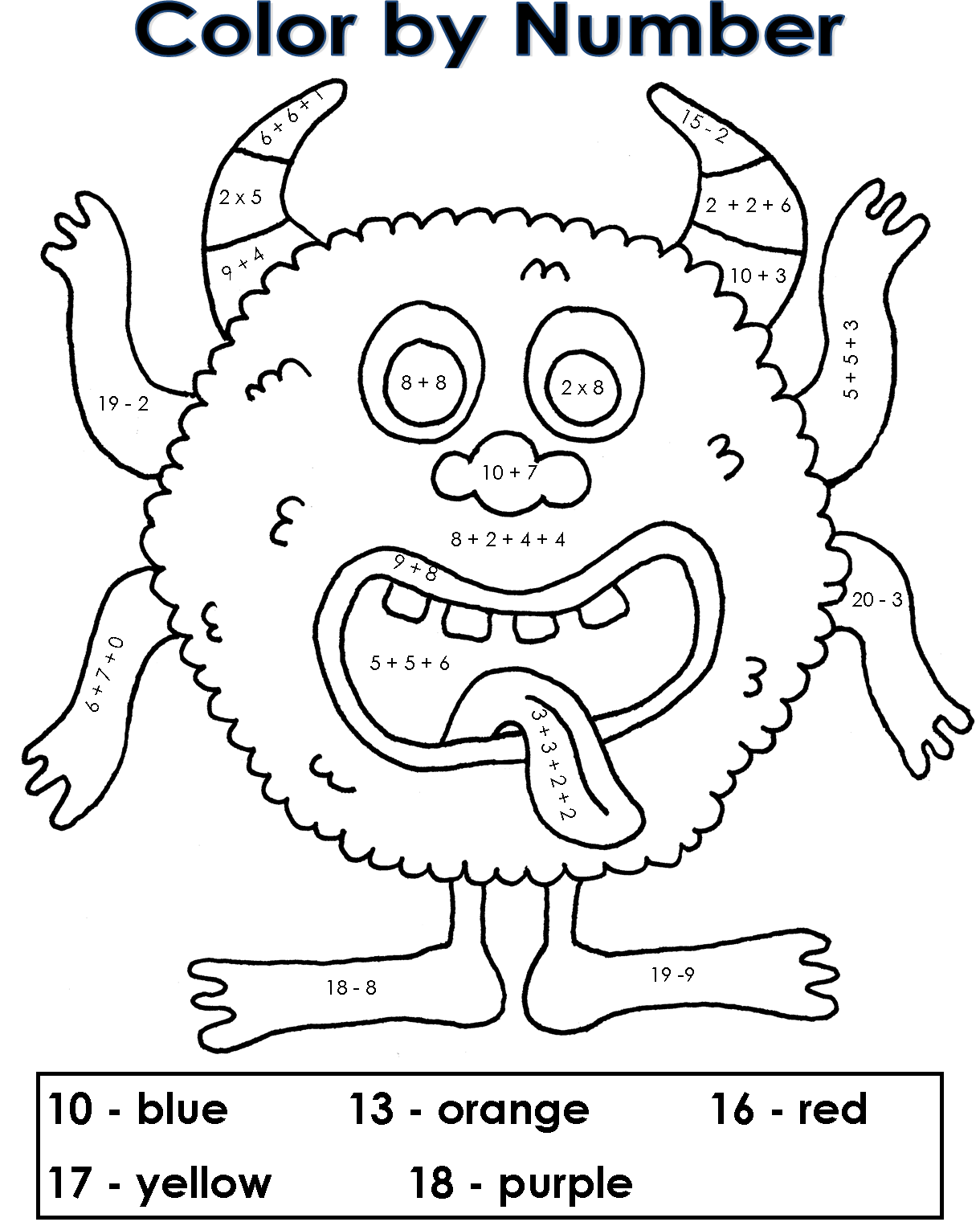 1220x1521 Challenge Number 17 Coloring Page Color By Numbers Free Printables