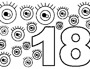 300x231 18 Eyes Coloring Page