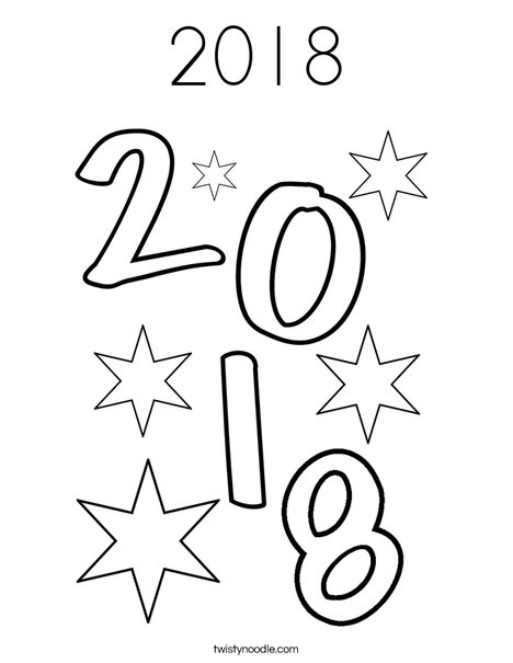 468x605 2018 Coloring Page