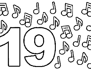 300x231 19 Notes Coloring Page