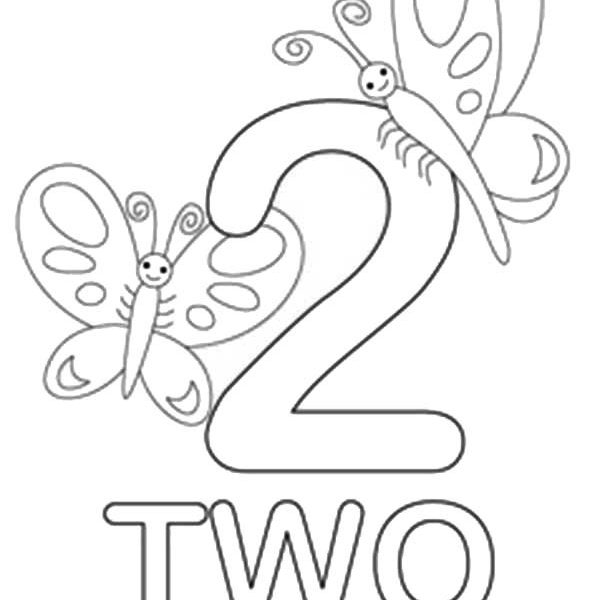 600x600 2 Coloring Page Number 2 Coloring Page For Kids Bulk Color Custom