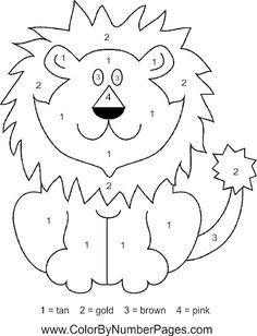 236x308 Color By Numbers Printables For Kids Number, Jungle Theme And School
