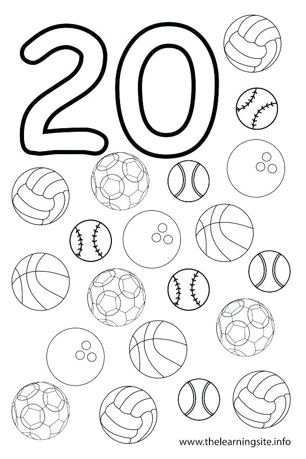 599x899 Numbers Coloring Sheet