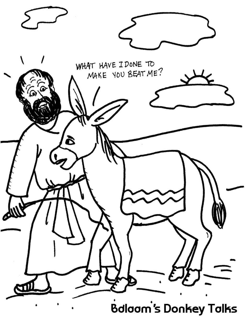 940x1217 New Balaam S Donkey Talks Numbers 22 Free Coloring Pages Download