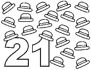 300x231 21 Top Hats Coloring Page