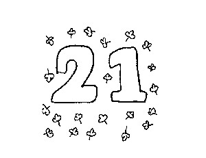 300x231 21 Number And Things Coloring
