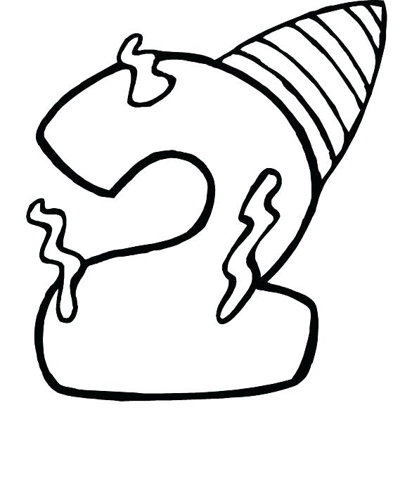 559x694 Number 2 Coloring Page Number 2 Coloring Number 2 Birthday