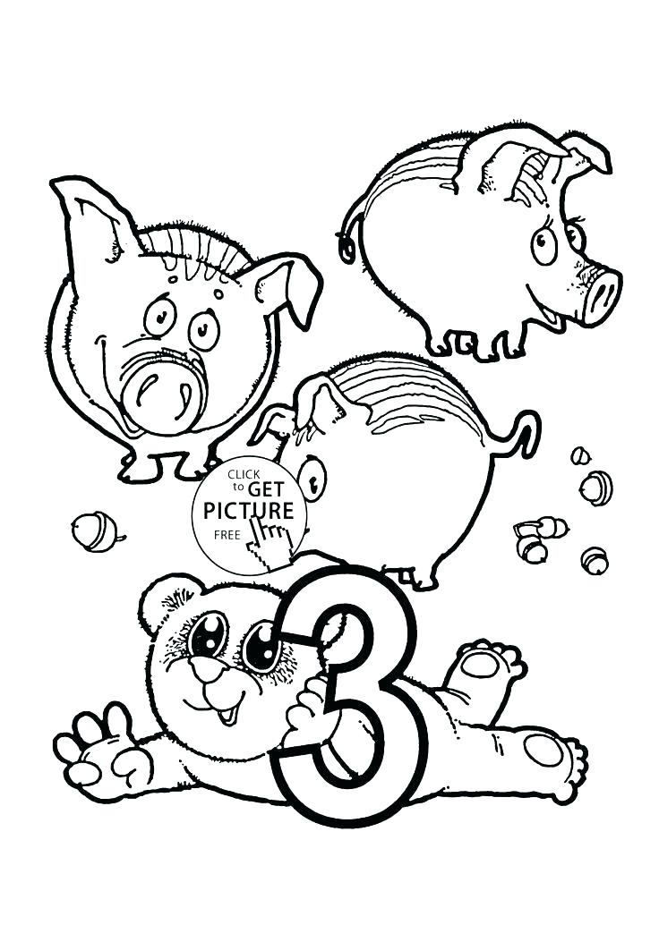 736x1034 Coloring Pages Numbers Counting Coloring Pages Number 3 Coloring