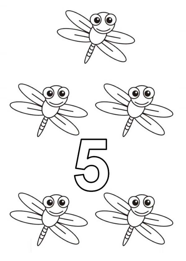 Number 5 Coloring Page