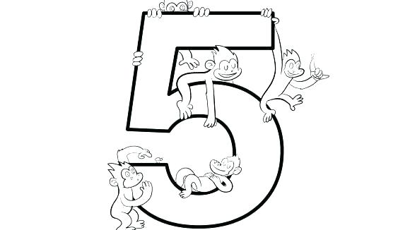 580x326 Number 5 Coloring Page Number 1 For Coloring Number 5 Coloring