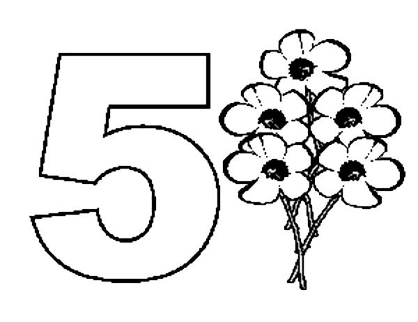 600x462 Number Names Worksheets Number 5 Coloring Pages