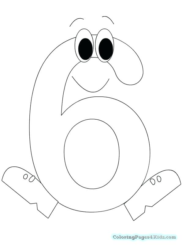 595x804 Number 6 Coloring Page Number 6 Coloring Page Number 6 Coloring