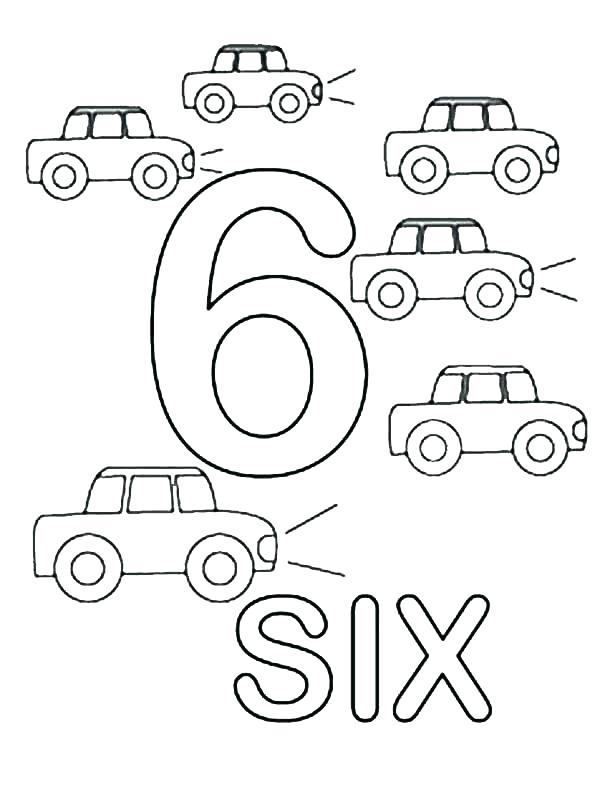 600x807 Number 6 Coloring Sheet Number 6 Coloring Page Number 6 Coloring