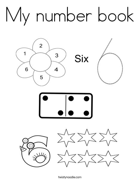 468x605 My Number Book Coloring Page