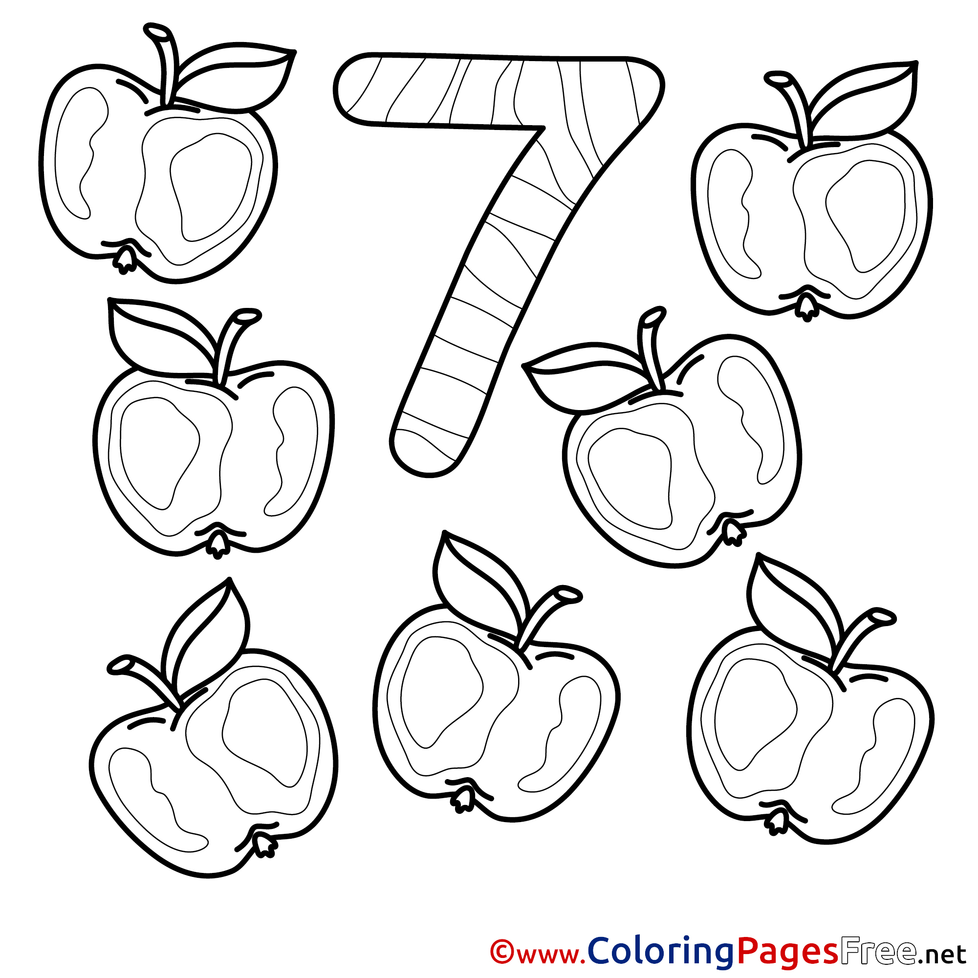 Number 7 Coloring Page