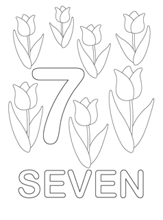 238x320 Number 7 Coloring Page