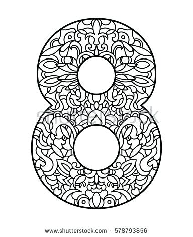 384x470 Number 8 Coloring Page Number 8 Coloring Page Math Coloring Pages