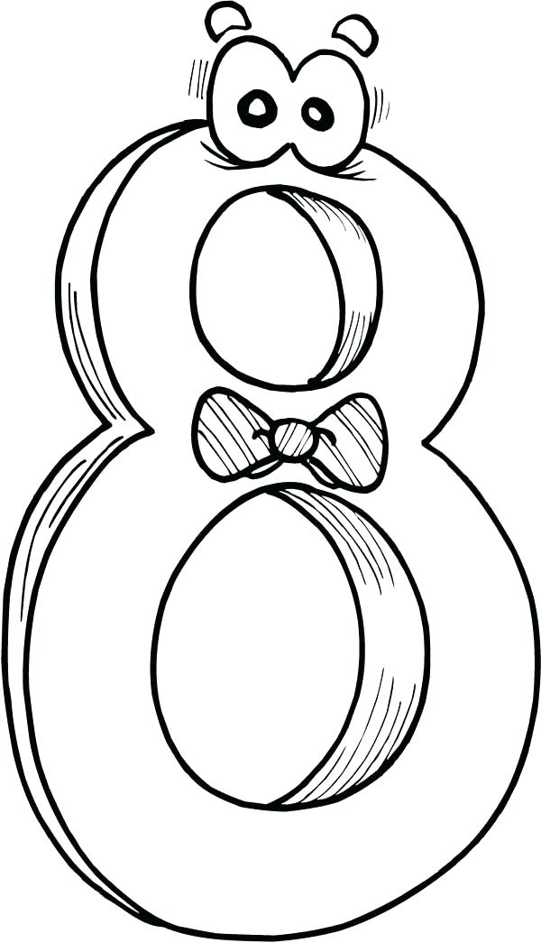 600x1045 Number 8 Coloring Page Number 8 Coloring Page Number 8 Wearing
