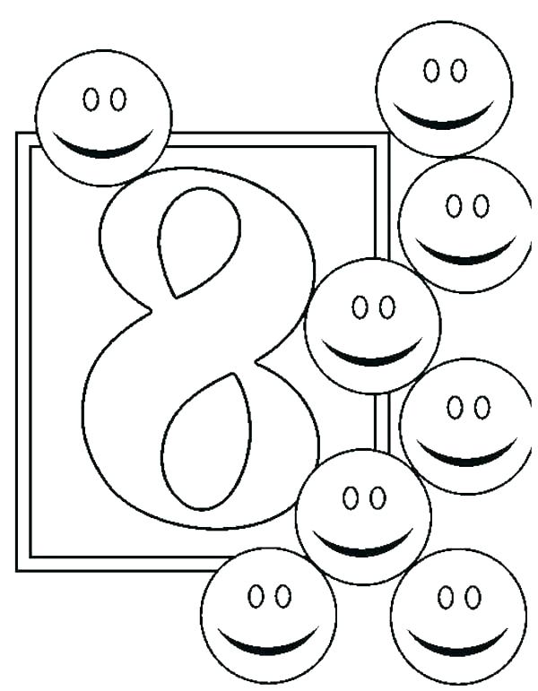 600x771 Number 8 Coloring Page Number 8 Coloring Pages Number 8 Coloring