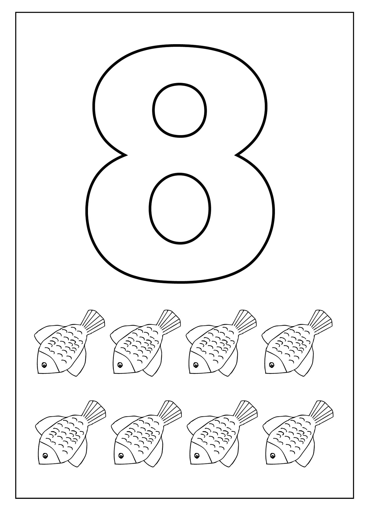 1271x1800 8 Numbers Coloring Pages Kids Elegant Number 8 Worksheets