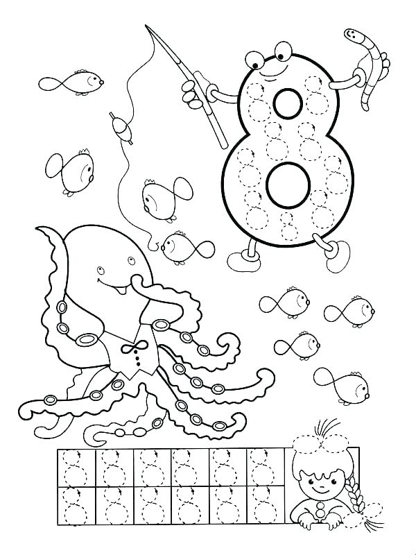 600x800 Number 8 Coloring Pages Preschool Kids Learn Number 8 Coloring