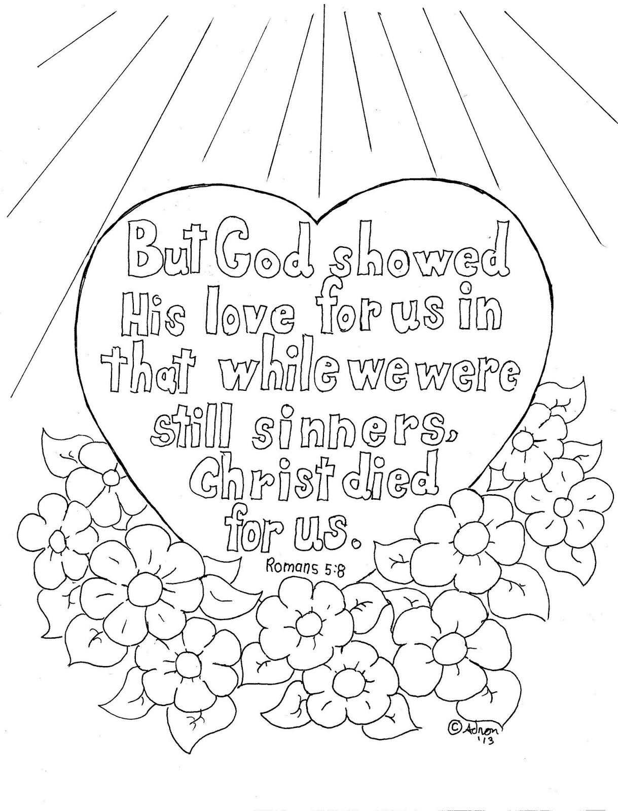 1219x1600 Coloring Pages Kids By Mr Adron Romans 5 8 Coloring Page
