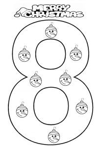 208x300 Number 8 Coloring Page Math2 Velas Personalizadas