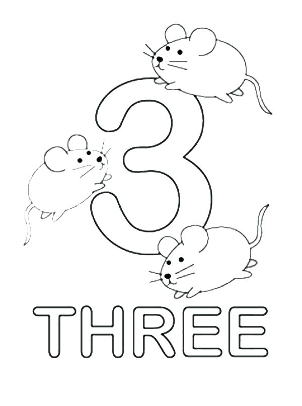 600x807 Number Coloring Sheet Kids Learn Number 3 Coloring Page Bulk Color