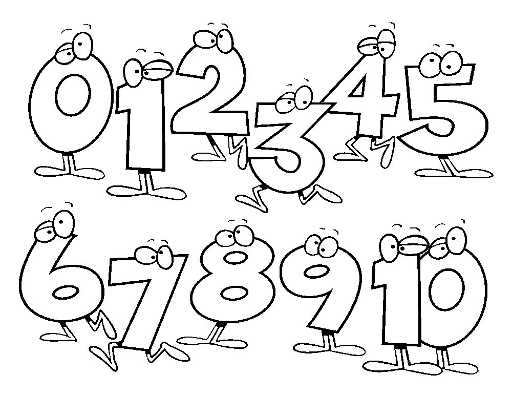 1000x773 Number 1 10 Coloring Sheets