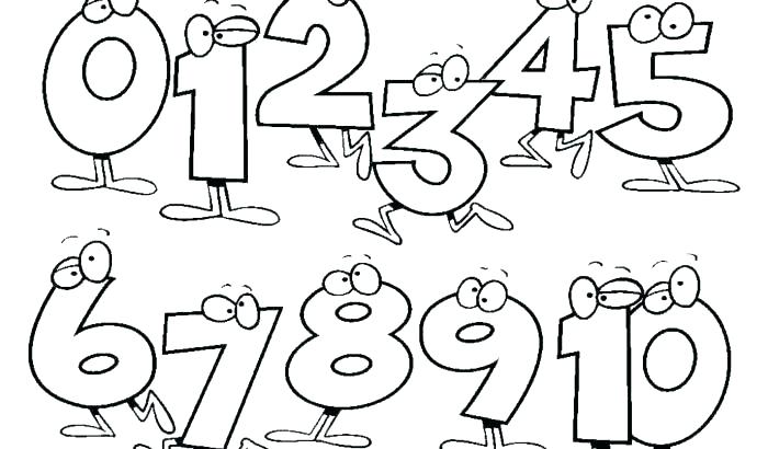 700x410 Number Coloring Pages 1 10