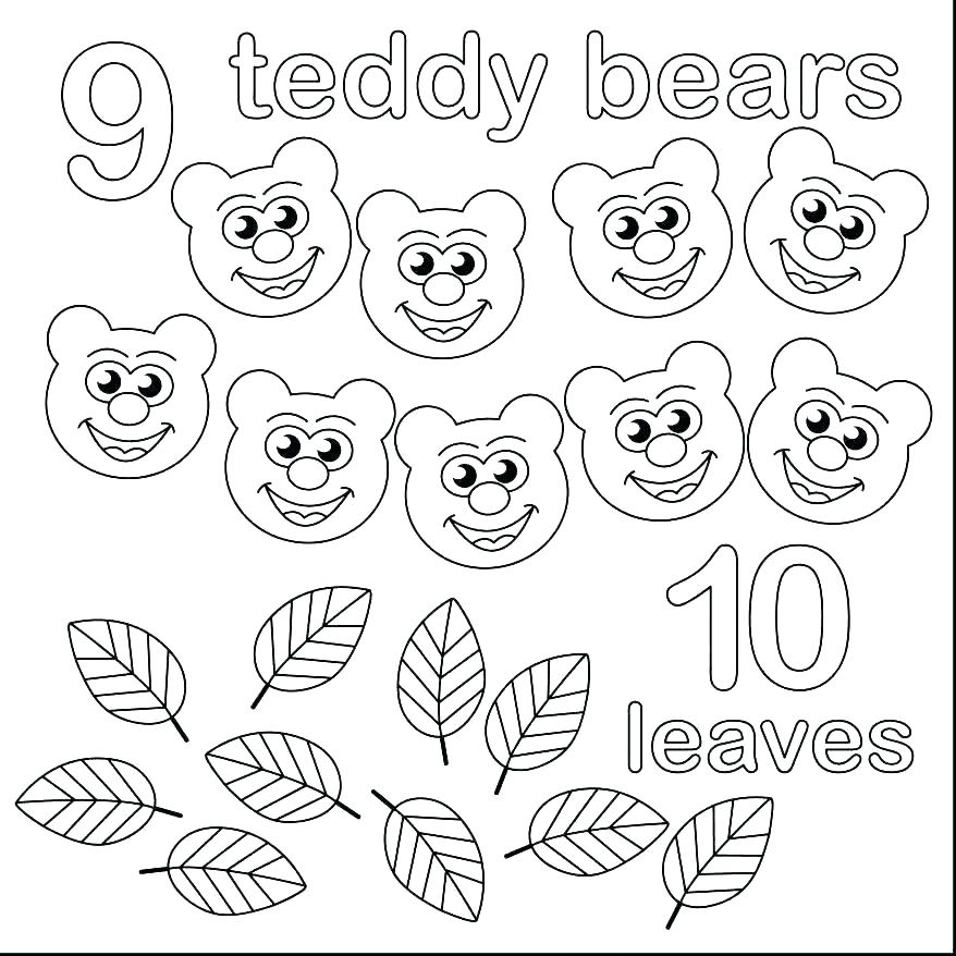 878x878 Numbers 1 10 Coloring Pages Coloring Numbers Best Number Coloring