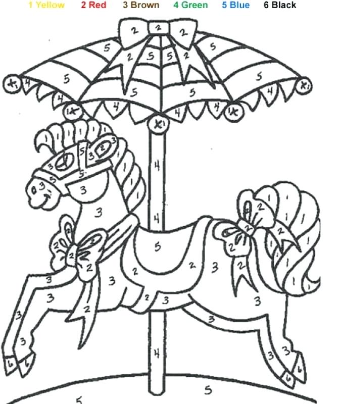 677x800 Numbers Coloring Pages Carousel Color By Number Coloring Page