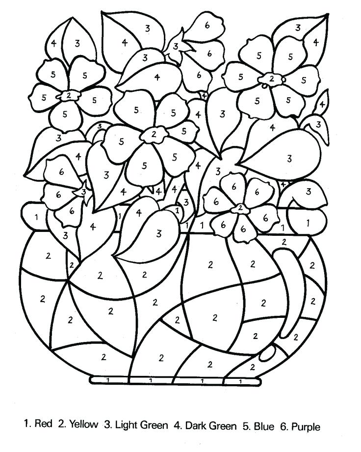 736x920 Number Coloring Pages For Adults