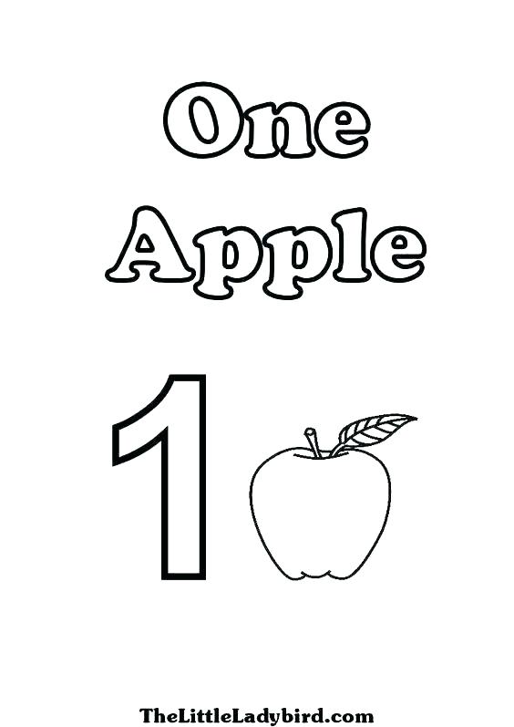Number One Coloring Page