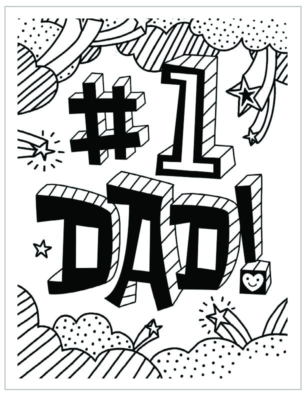 612x792 Fathers Day Coloring Page Number One Dad Fathers Day Coloring